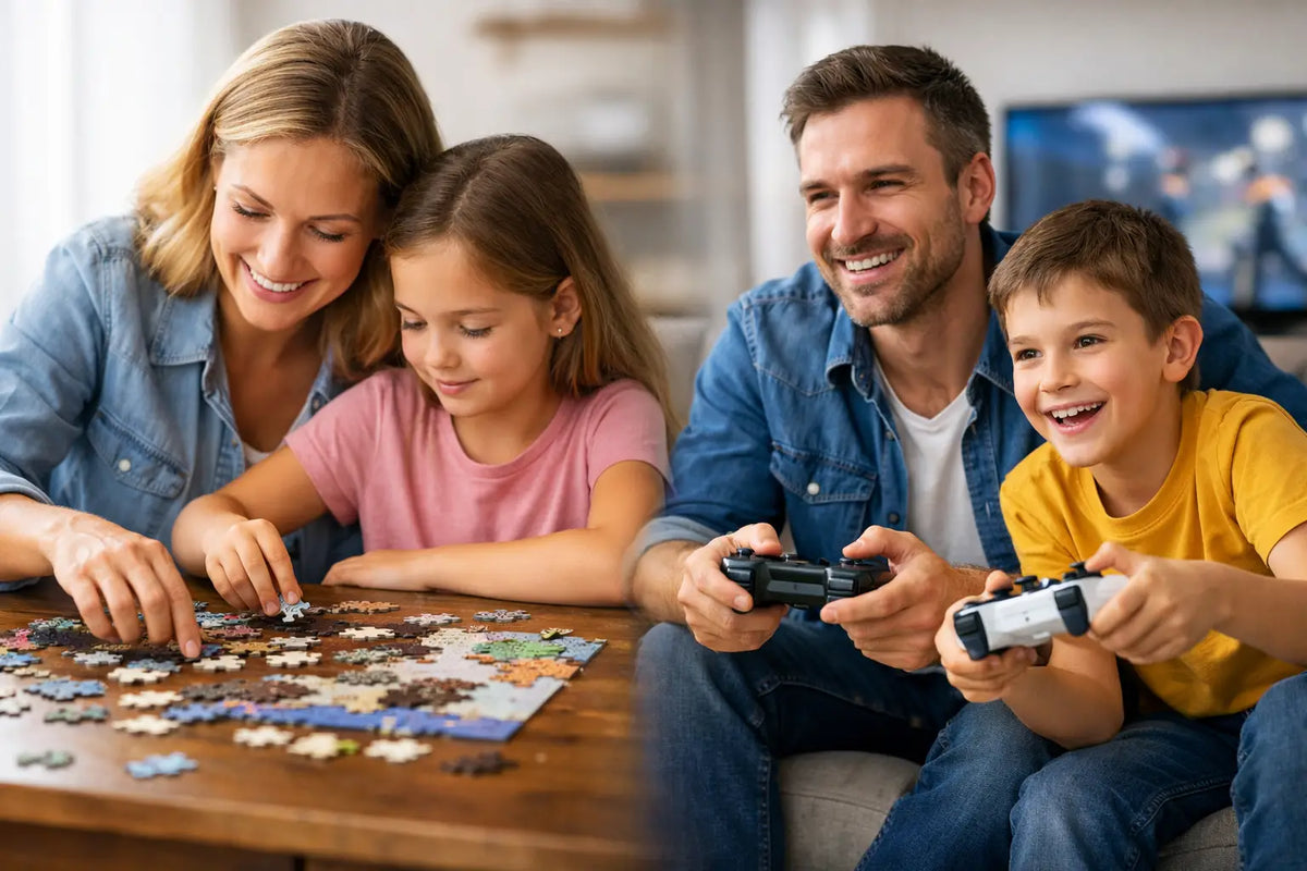 Puzzles Versus Video Games for Family Time