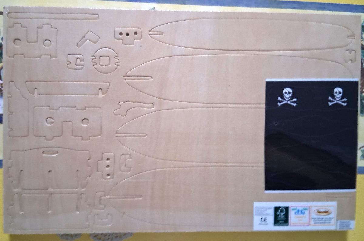Pirate Ship Wood Crafted Construction Kit