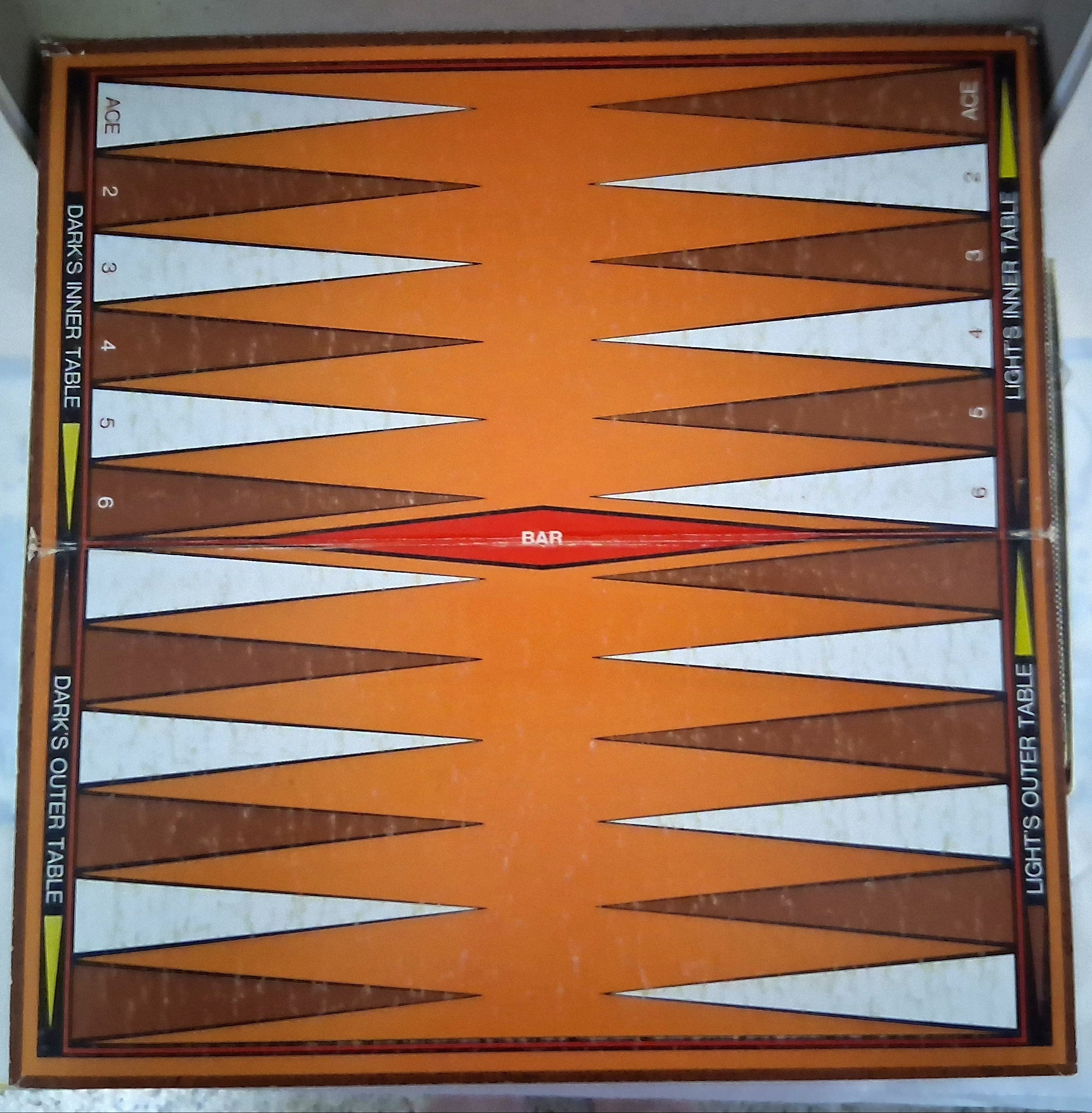 Whitman Backgammon Board Game, Dice, Checkers Vintage 1973
