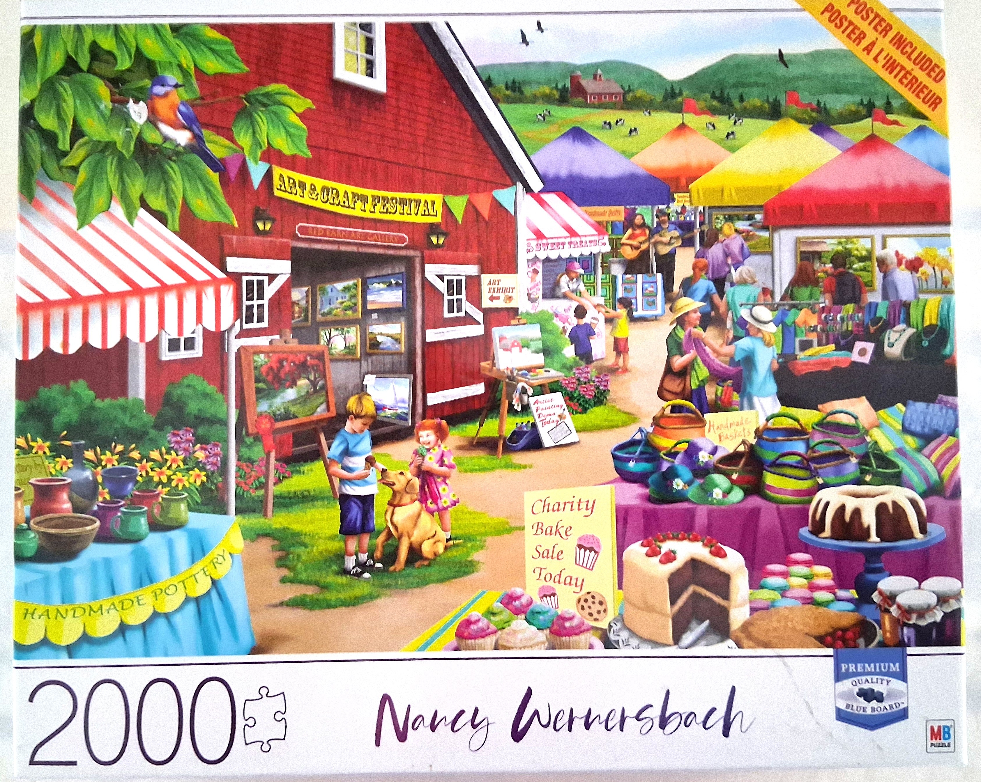 Country Afternoon 2000 Piece Jigsaw Puzzle RARE by Nancy Wernersbach