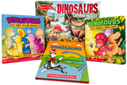 Dinosaur Adventure Bundle – 3 Children's Books & Melissa & Doug 2' x 3' Floor Puzzle