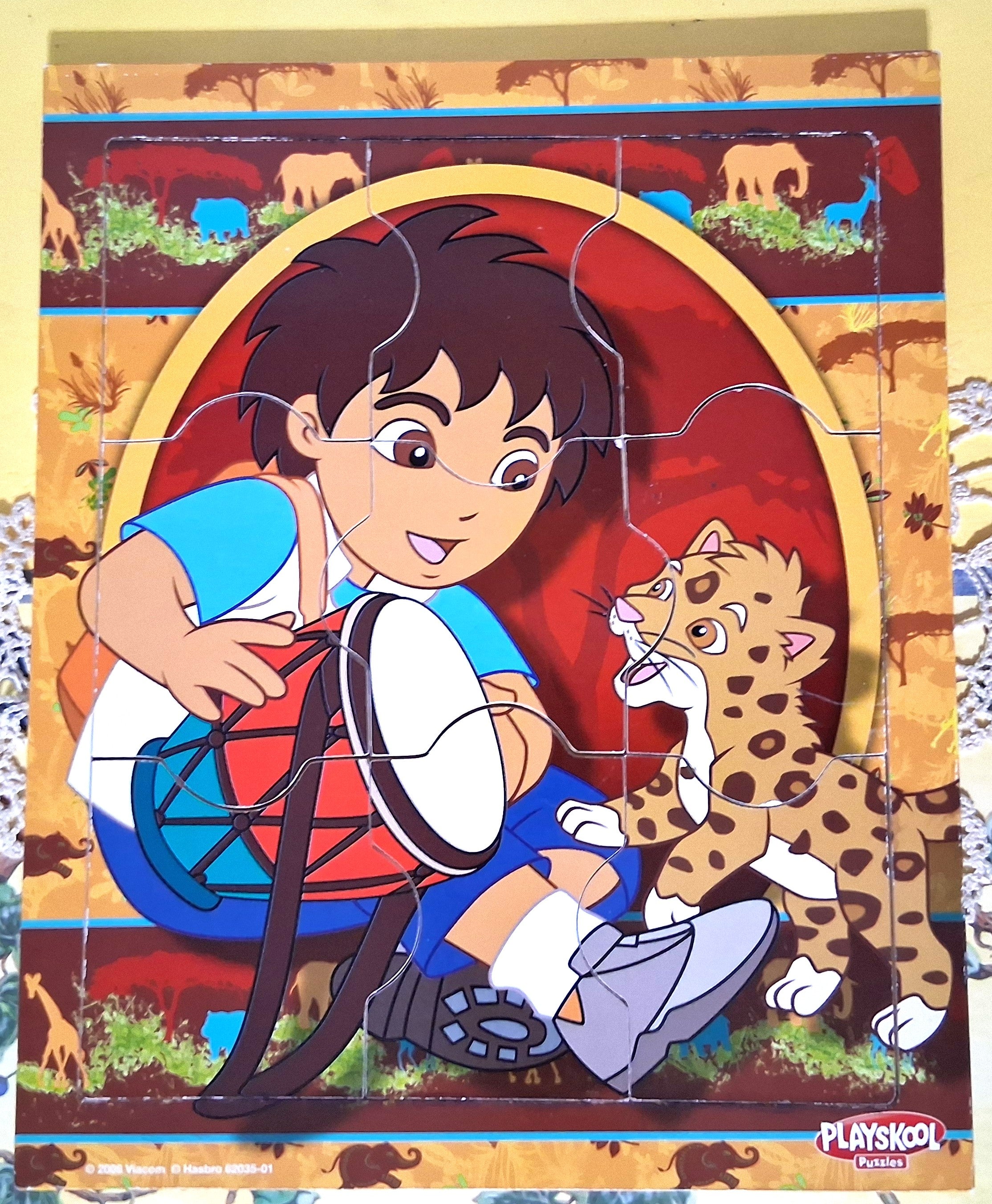 Diego Jigsaw Puzzle Nickelodeon Playskool Mattel 9 thick pieces