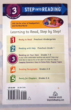 Back cover of a Step Into Reading 3rd-grade book by Random House, showing age-level progression information with numbered sections and a barcode.