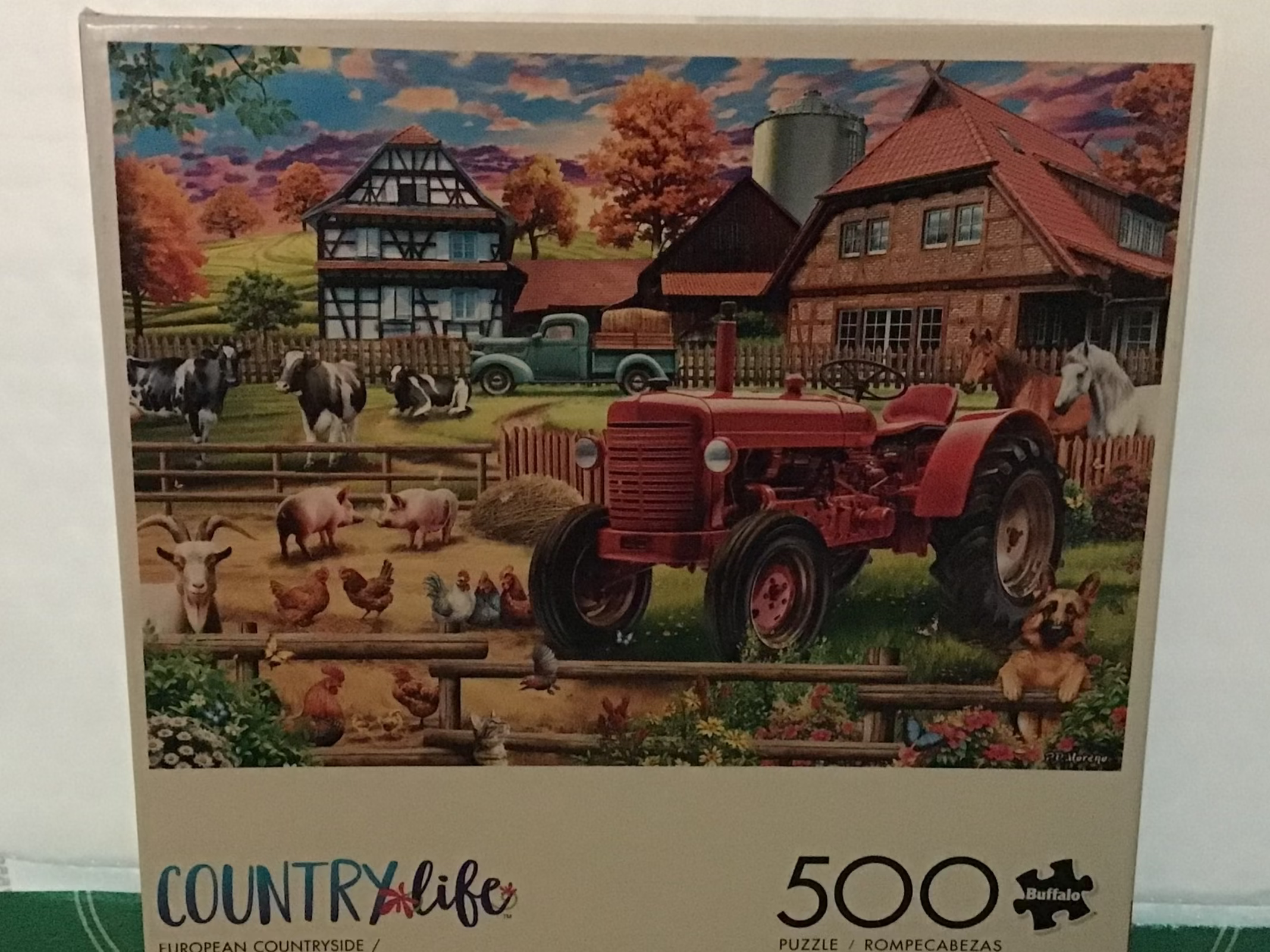 “European Countryside” 500 piece Landscape and Scenery completed jigsaw puzzle