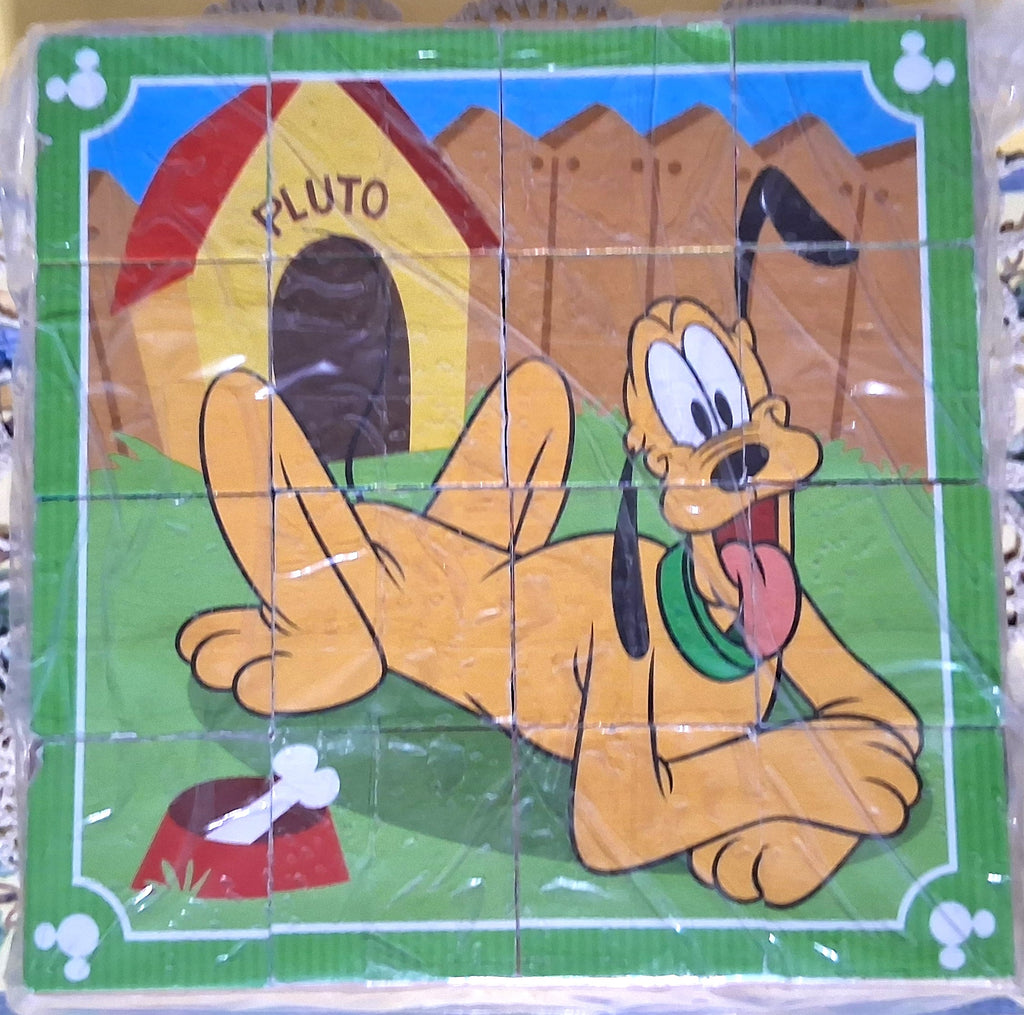 Disney Melissa & Doug Mickey Mouse 16 piece Solid Wood Cube Puzzle