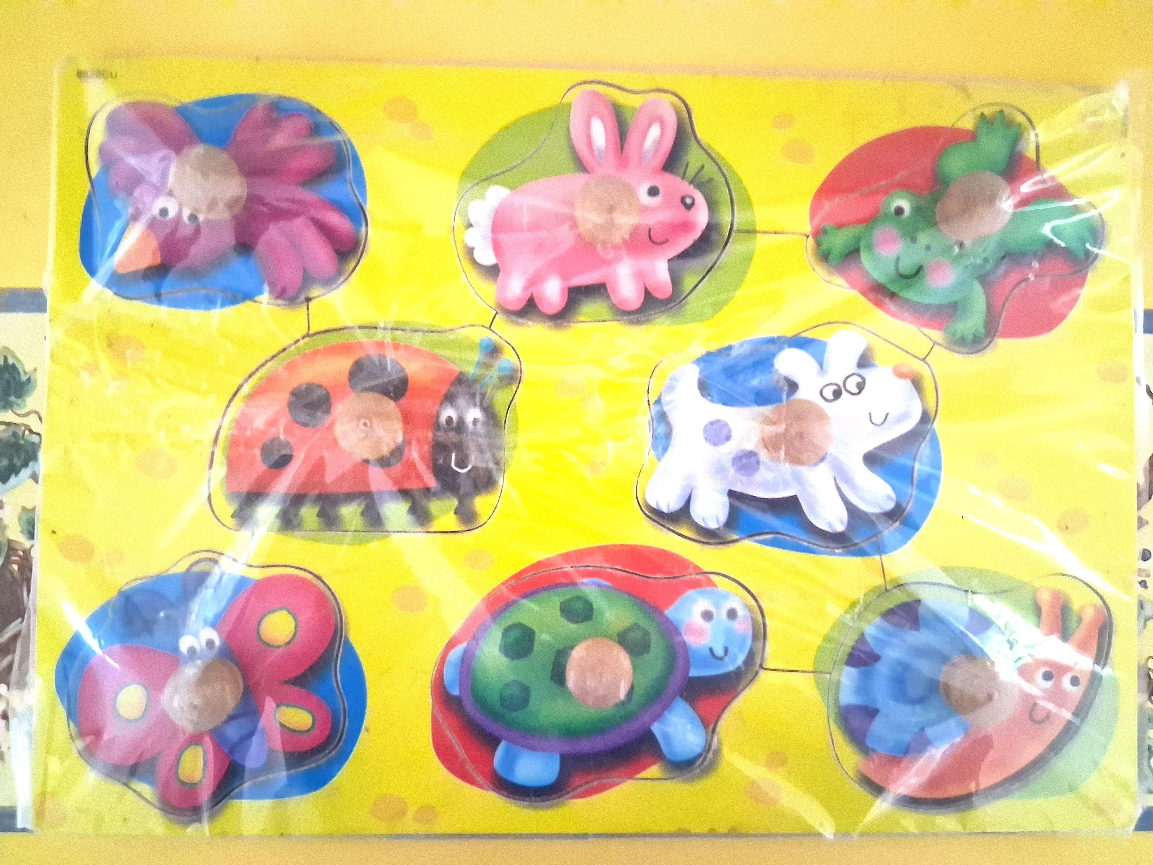 Children's Knob and Peg 8 Piece Animal Puzzle