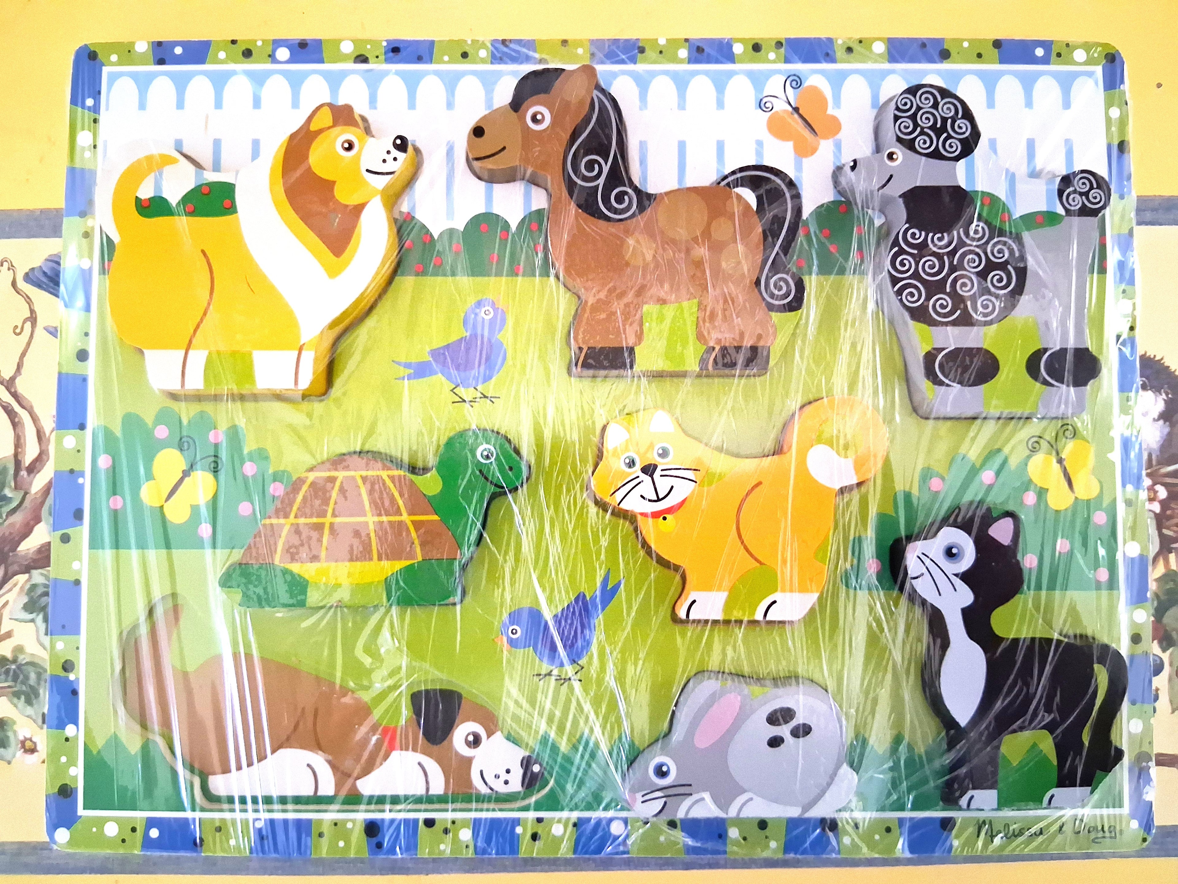 Chunky Wooden Pets 7-piece Puzzle Melissa & Doug