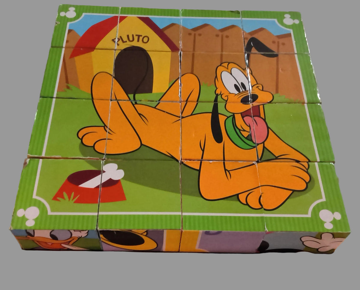 Vintage Children’s Toy Bundle – Melissa & Doug Animal Puzzle 1 piece missing, Fisher-Price Vehicle & Disney 6-in-1 Block Puzzle