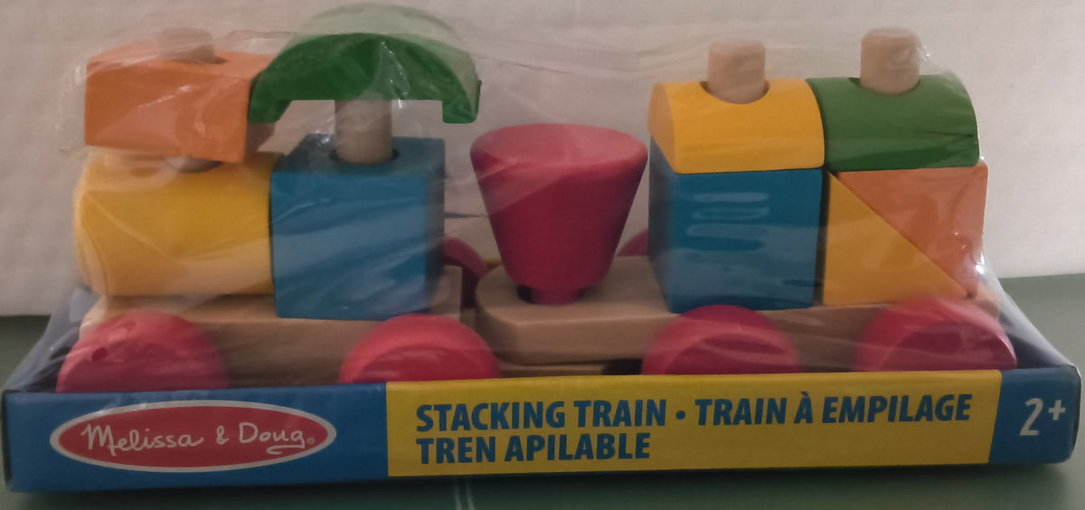 Melissa & Doug Wooden Stacking Train Toy – Toddler Learning Toy