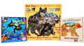 Wildlife Puzzle Bundle – Wolf Pack Shaped Puzzle, Bear Country 1000-Piece Puzzle & Undersea Turtle 550-Piece Puzzle
