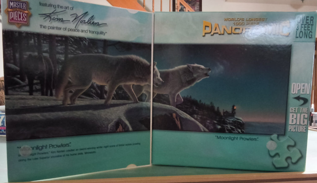 Moonlight & Wildlife Jigsaw Puzzle Bundle – 3 Puzzles Featuring Wolves, Deer & Dolphins, 2,100 Pieces
