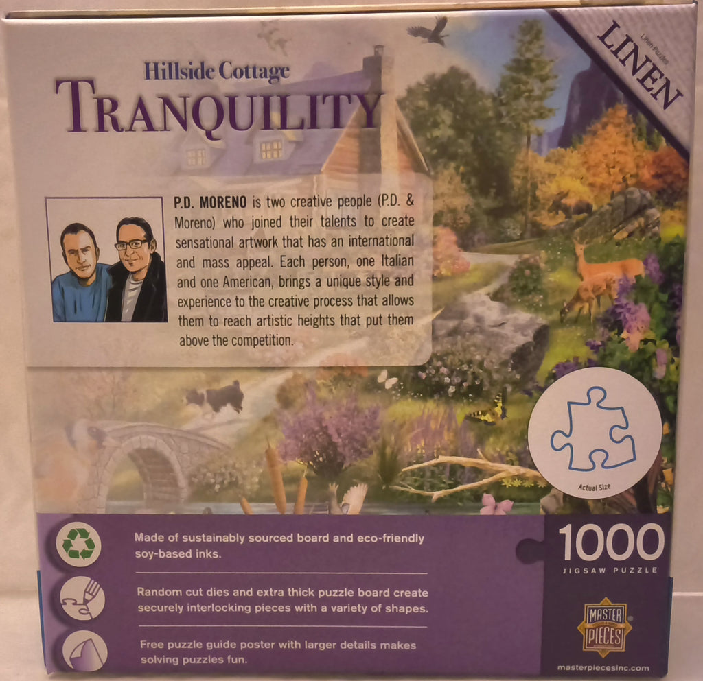 “Hillside Cottage Tranquility” Americana Folk Art 1000 piece puzzle
