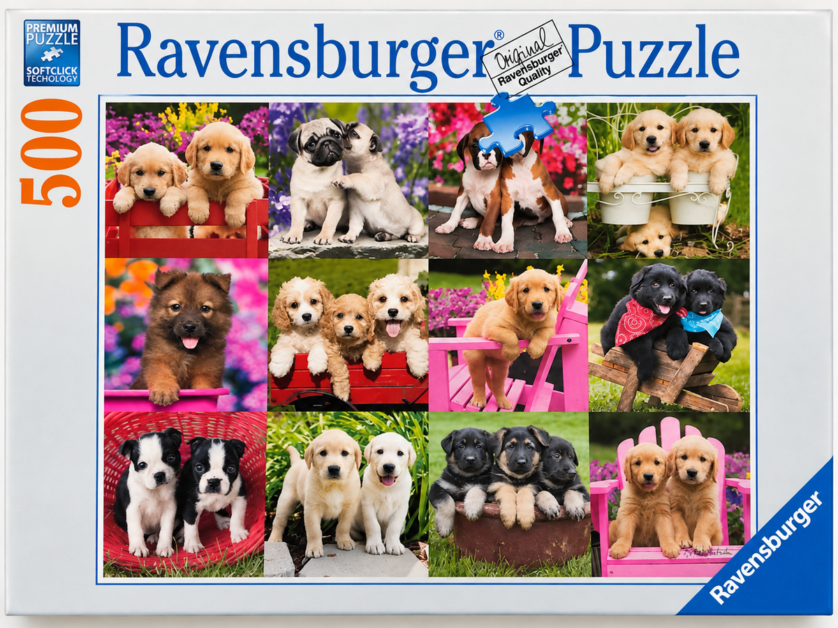 Ravensburger New Puppy Pals Keith Kimberlin 500 piece puzzle