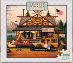 Proud Little Angler Charles Wysocki Hasbro Milton Bradley 1,000-piece puzzle Vintage 2006