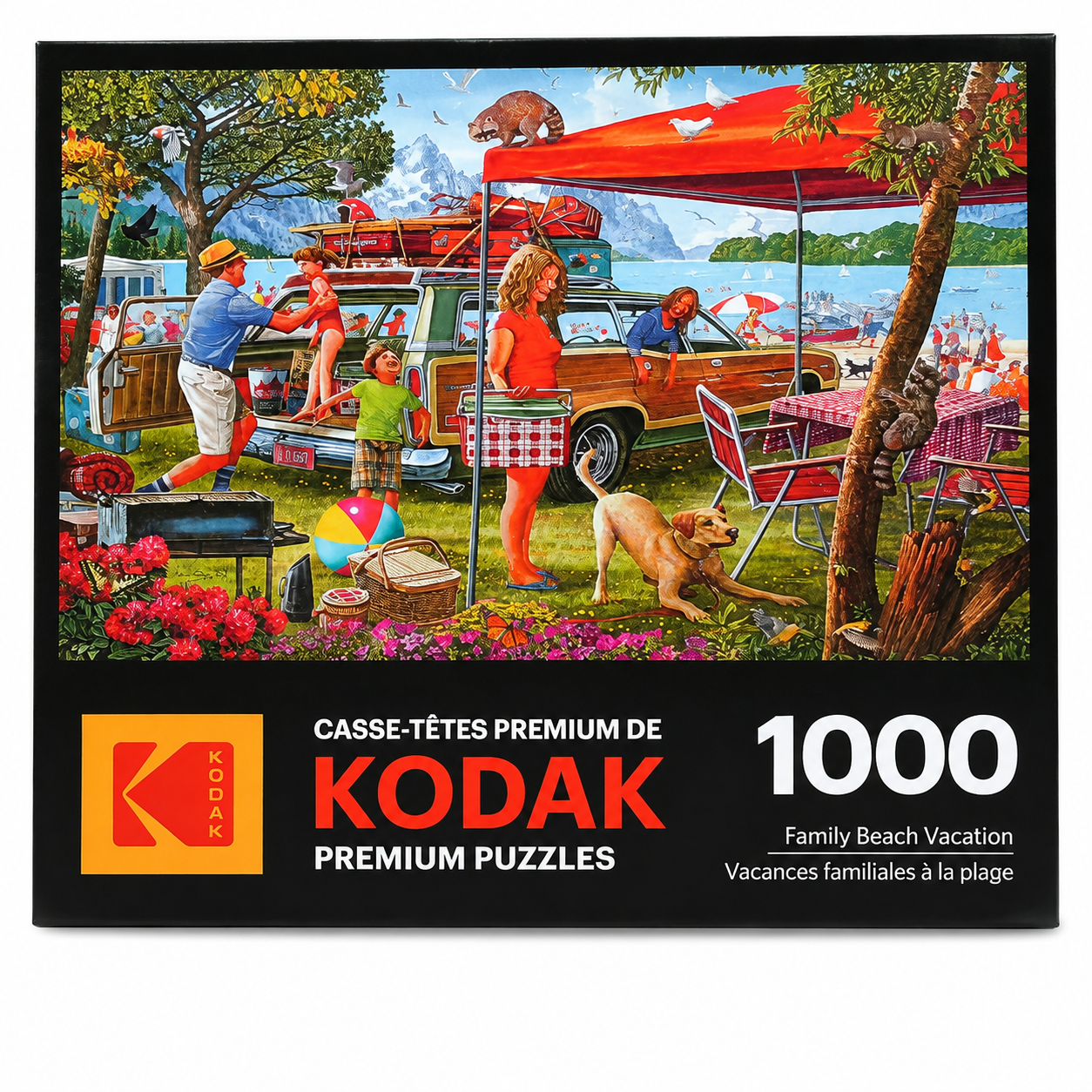 Family Beach Vacation jigsaw puzzle 1000 piece