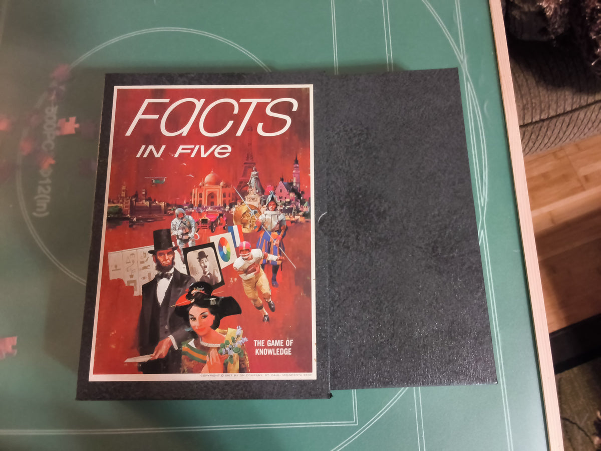 Facts in Five The Game of Knowledge Vintage 3M Board game 1967
