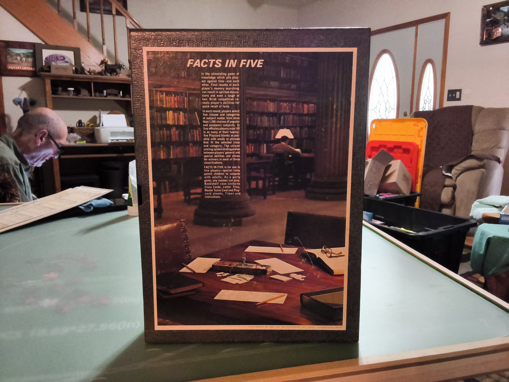 Facts in Five The Game of Knowledge Vintage 3M Board game 1967