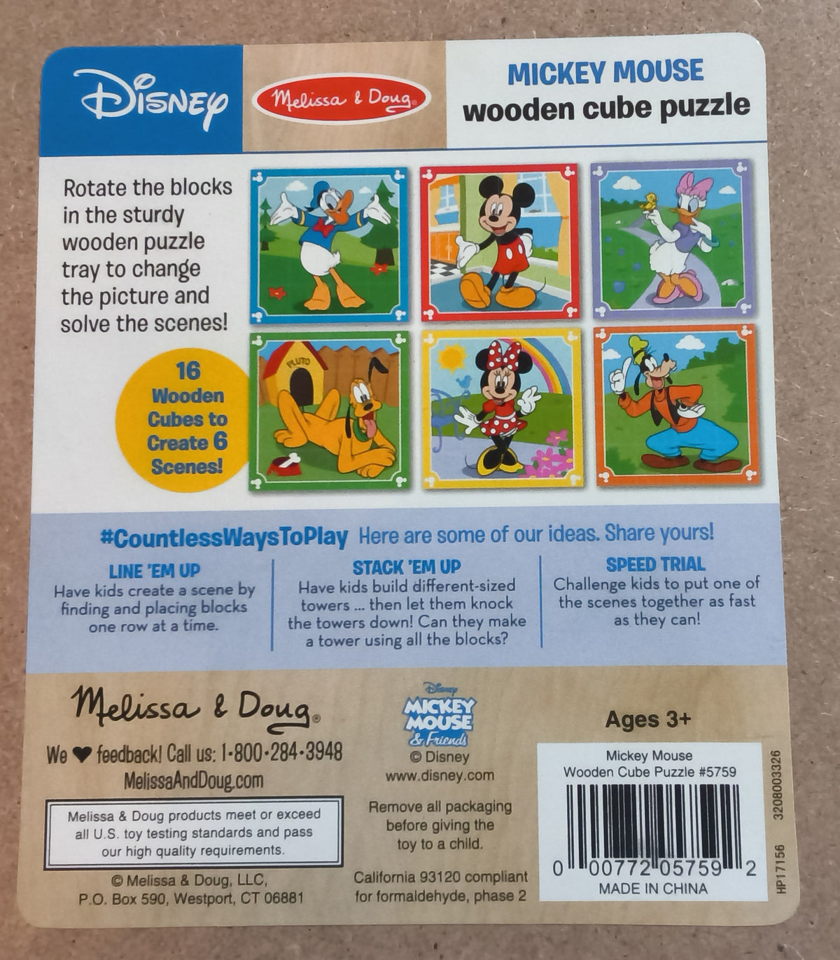 Vintage Children’s Toy Bundle – Melissa & Doug Animal Puzzle 1 piece missing, Fisher-Price Vehicle & Disney 6-in-1 Block Puzzle