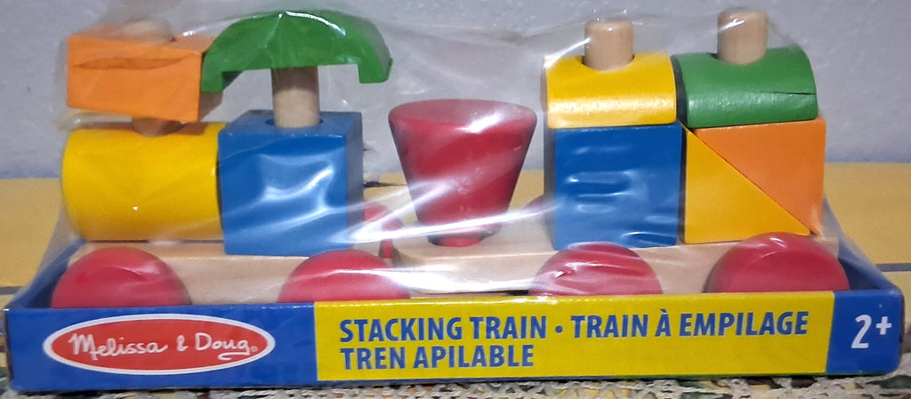 Melissa and Doug 12 Piece Stacking Solid Wooden Train New With Original Packaging